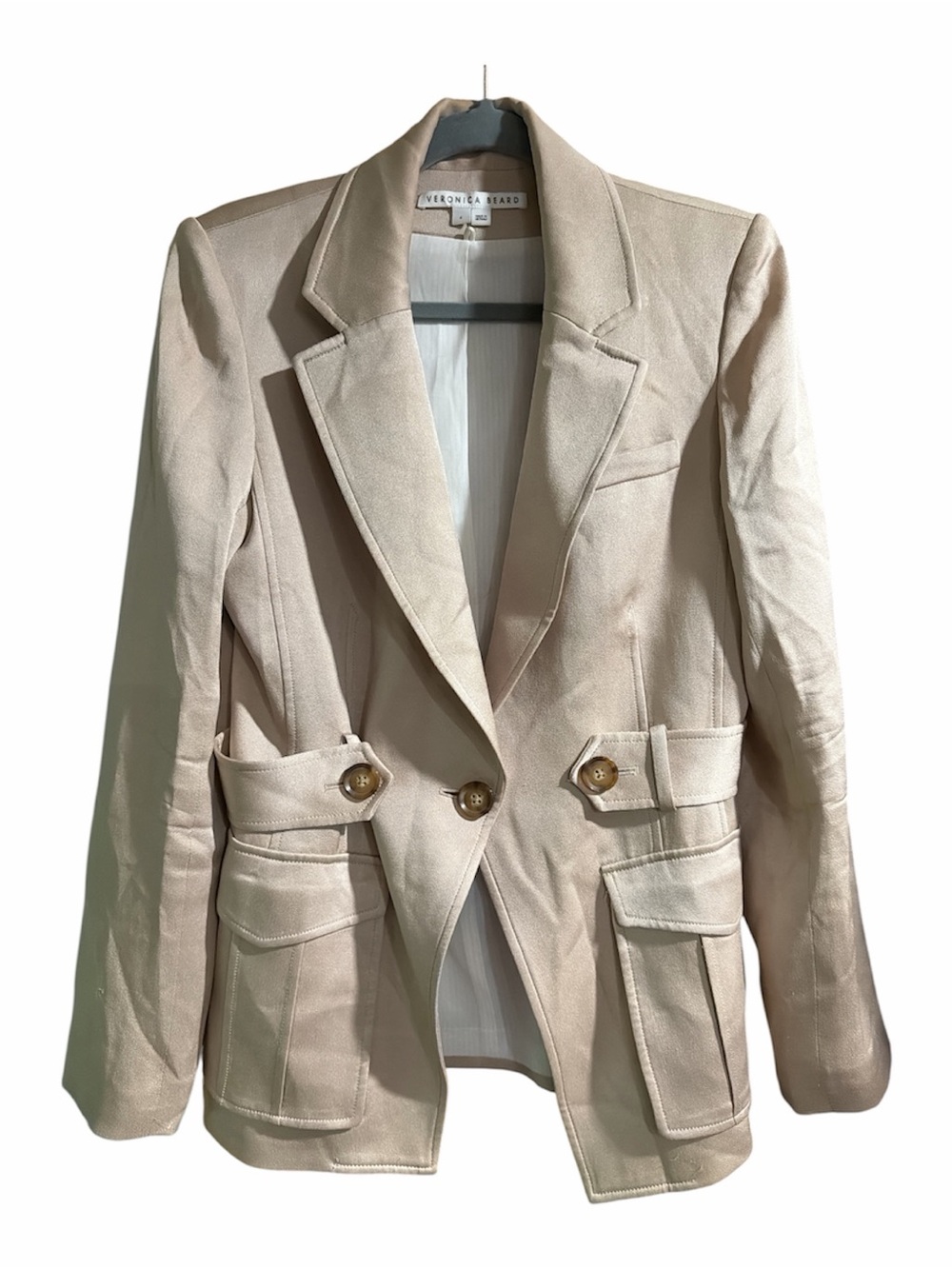 Veronica Beard Parila Satin Dickey Blazer